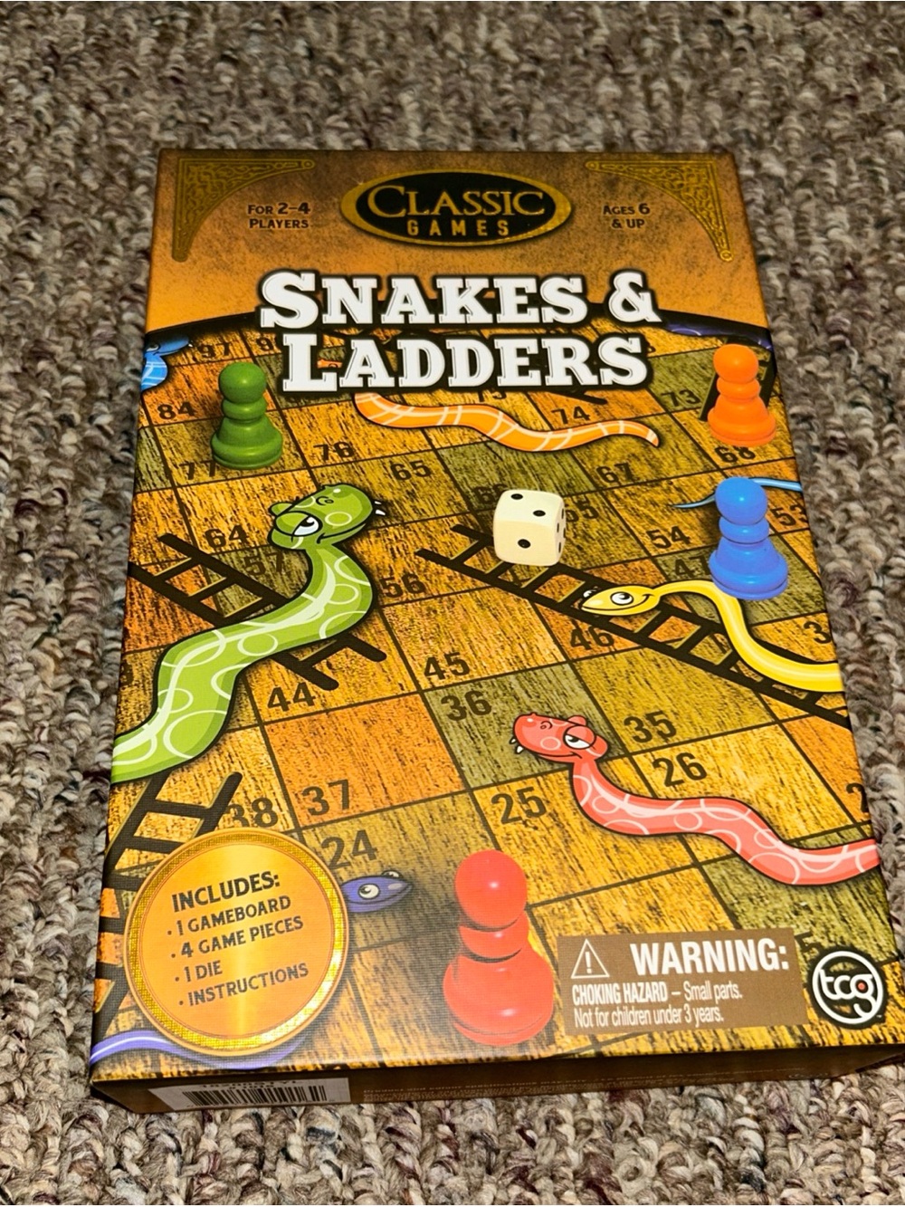 Classic Games, Snakes & Ladders Board Game, 2017, *Complete*